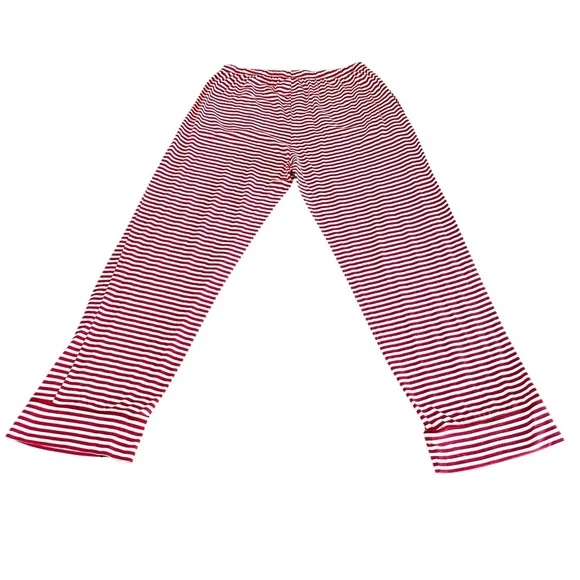 The Cat’s Pajamas Classic Red and White Striped Women's Pajama Set Size Large - Picture 9 of 12